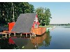 Tiefer Ziest Bootshaus mit Motorboot
