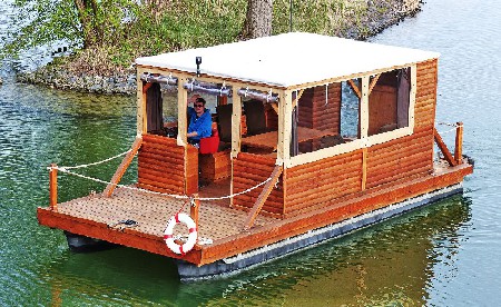 Urlaub auf Floß Schweriner See