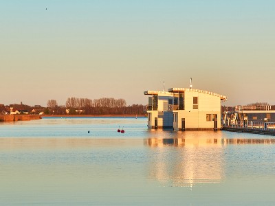 Schwimmende Ferienhäuser an der Ostsee bei Usedom