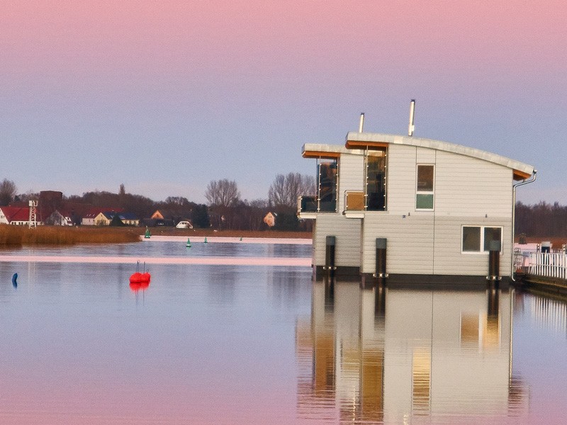 Schwimmende Ferienhäuser an der Ostsee bei Usedom