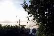 Bootshaus am Malchiner See mit Steg und Boot