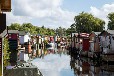 Bootshaus mit Motorboot an der Peene