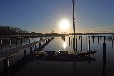 Uferhäuser auf Rügen im Naturhafen Gustow - Motorboot (optional)