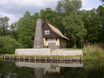 Ferienhaus auf Insel im Neuendorfer See - inkl. Ruderboot (5 PS Motor optional)