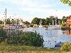 Hausboot am Stettiner Haff in der Lagunenstadt Ueckermünde