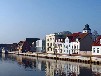 Hausboot am Stettiner Haff in der Lagunenstadt Ueckermünde
