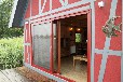 Reetgedecktes Bootshaus am Mirower See