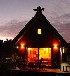 Reetgedecktes Bootshaus am Mirower See