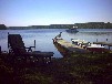 Ferienhaus am Pälitzsee mit Steg und Ruderboot