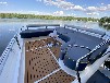 Hausboot mit Sauna festliegend auf dem Klostersee in Brandenburg