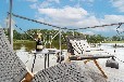 Urlaub Hausboot festliegend am Granzower See mit E-Motorboot & Klimanlage
