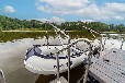 Urlaub Hausboot festliegend am Granzower See mit E-Motorboot & Klimanlage