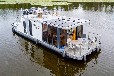 Urlaub Hausboot festliegend am Granzower See mit E-Motorboot & Klimanlage